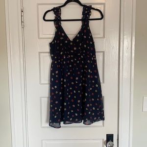 Madewell navy blue dress with flowers